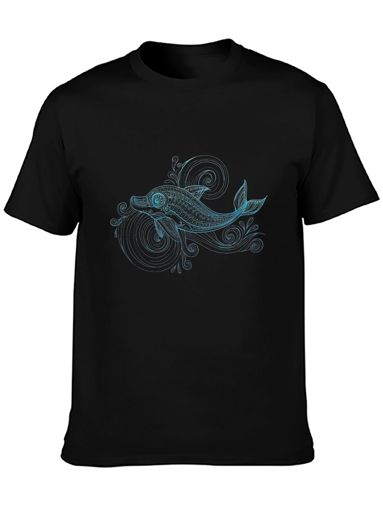 Dolphin Graphic Black T-Shirt