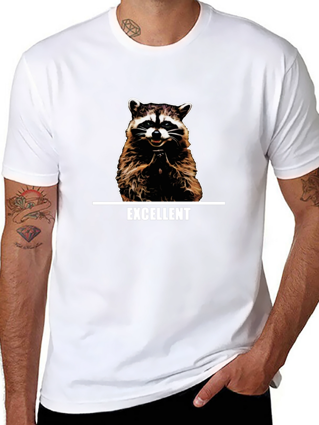Excellent Raccoon Graphic T-Shirt