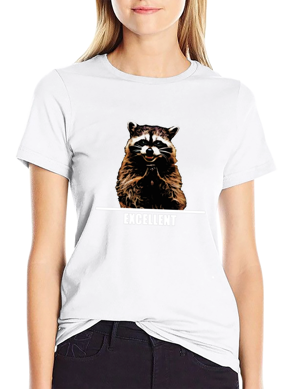 Excellent Raccoon Graphic T-Shirt