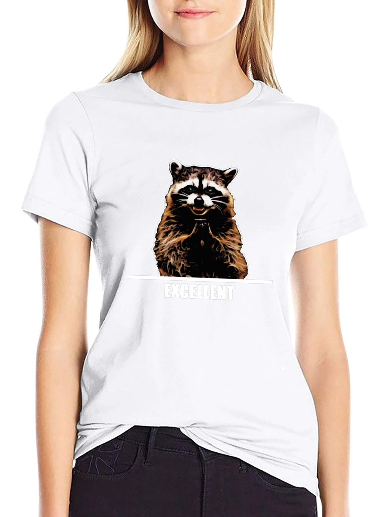Excellent Raccoon Graphic T-Shirt