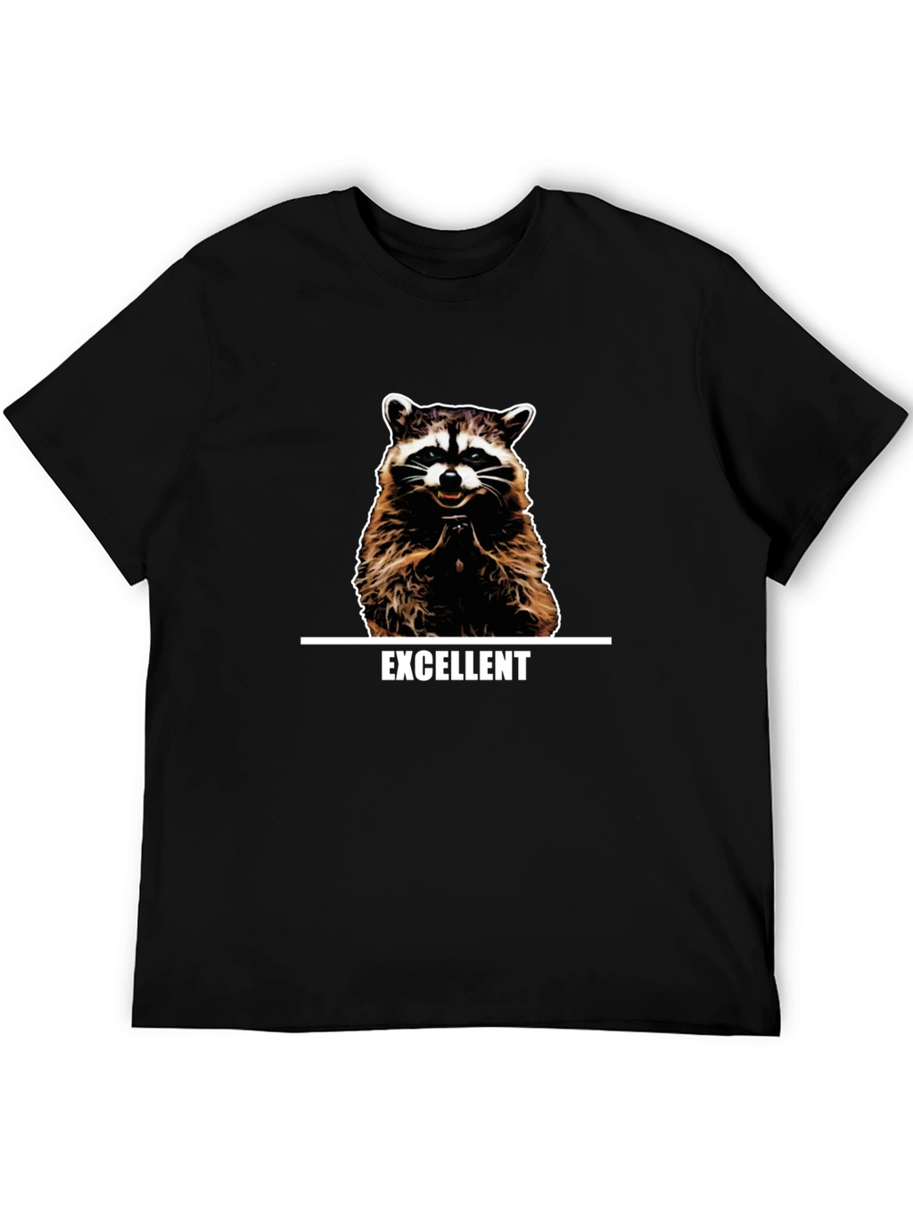 Excellent Raccoon Graphic T-Shirt