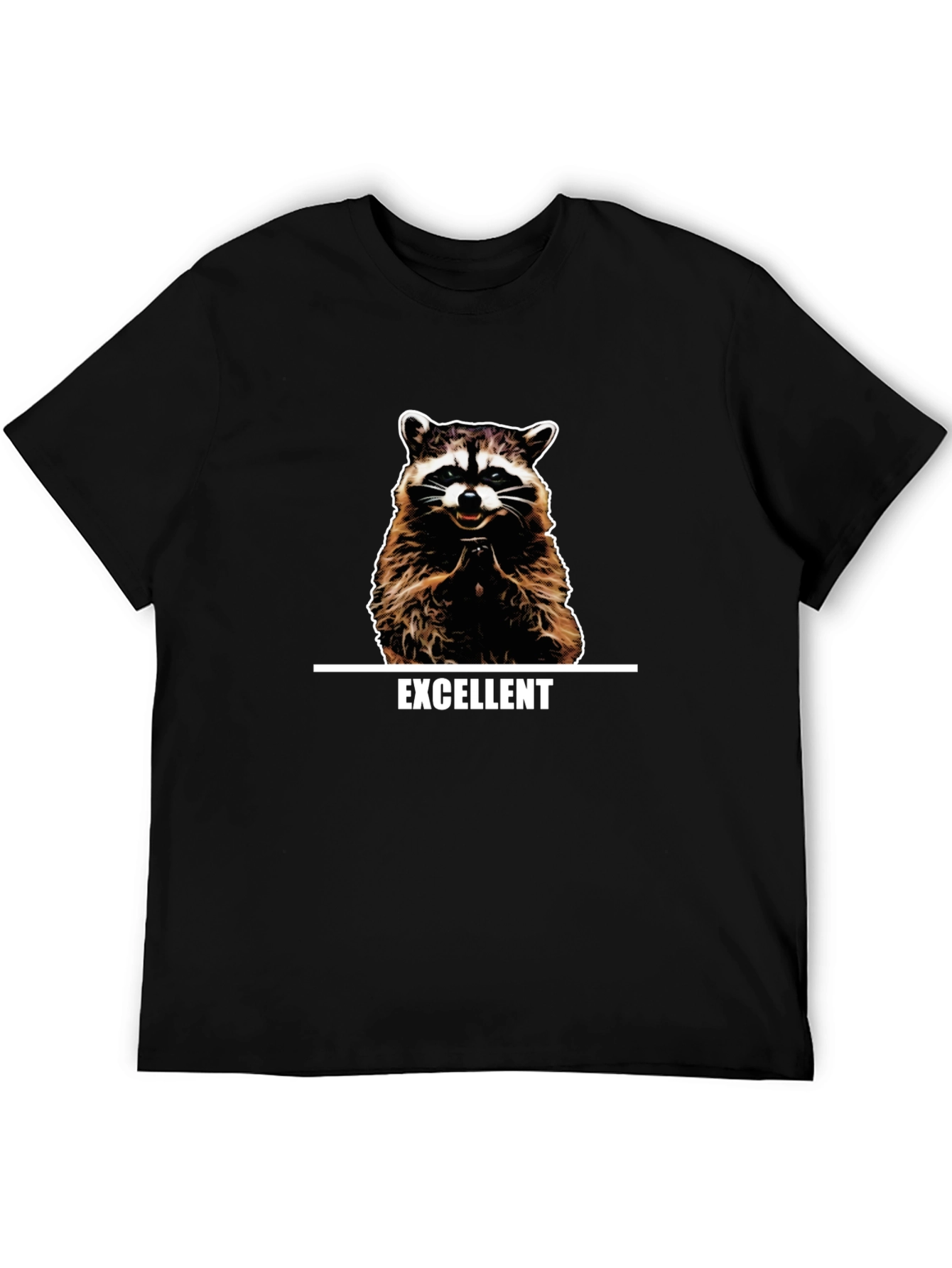 Excellent Raccoon Graphic T-Shirt
