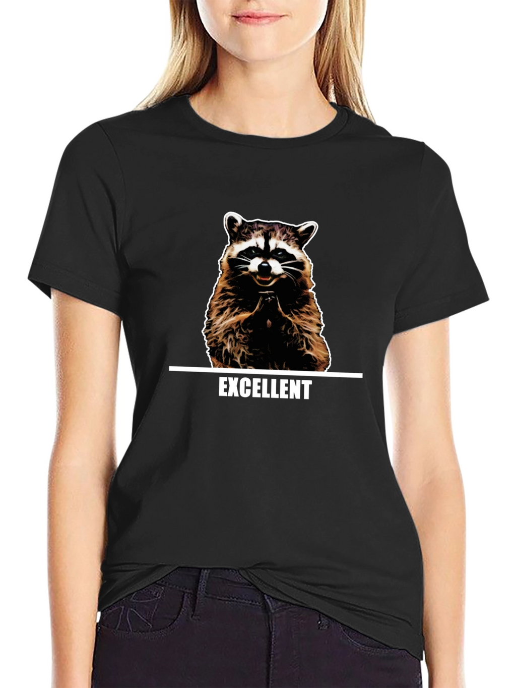 Excellent Raccoon Graphic T-Shirt