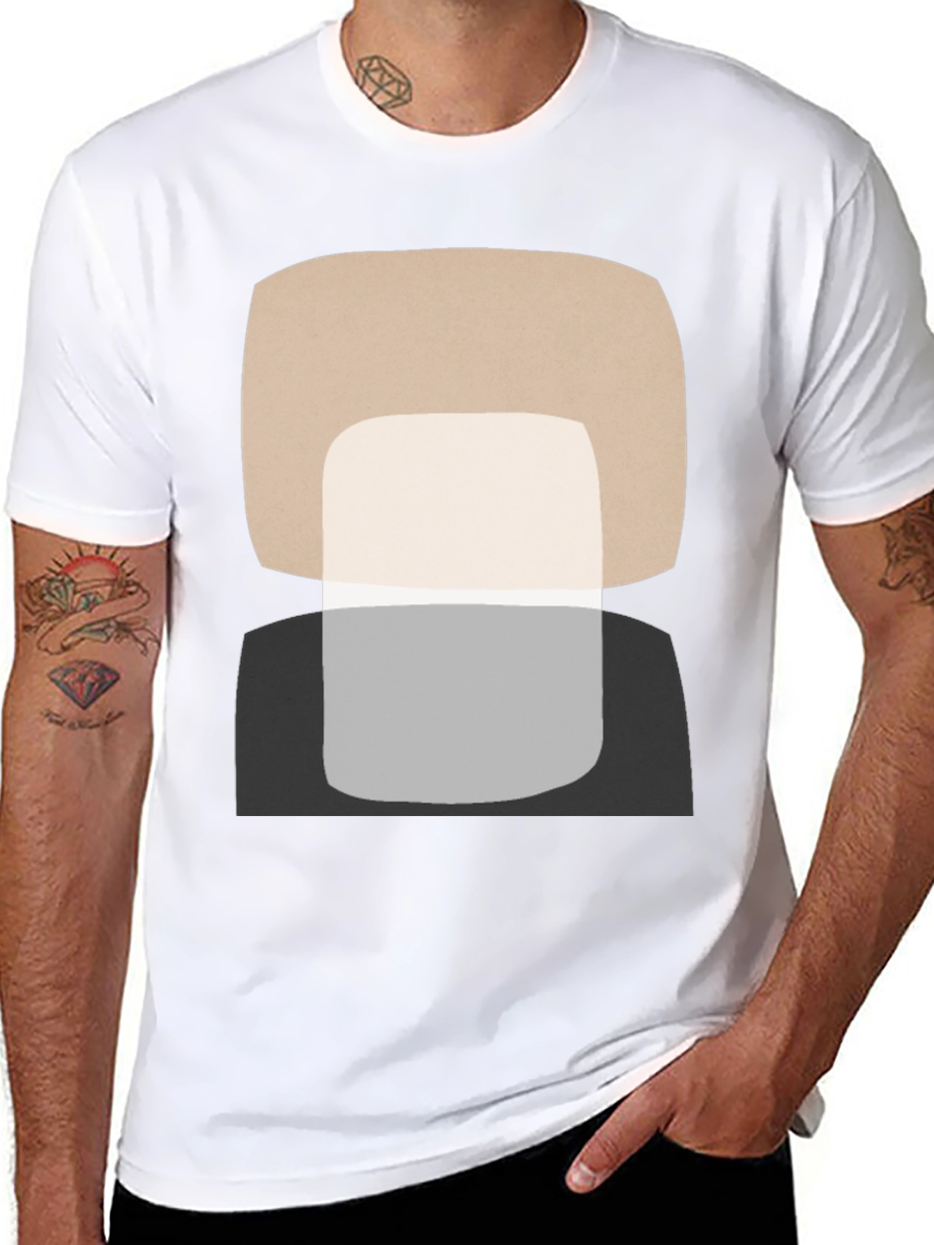 Abstract Geometric T-Shirt - Modern Art Tee