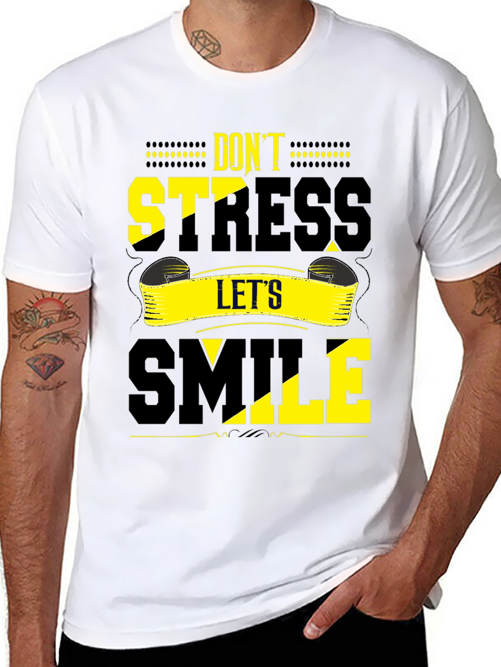 Dont Stress Lets Smile Graphic Tee