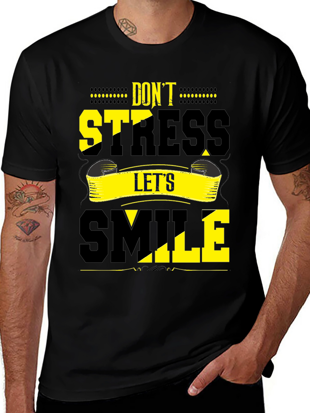 Dont Stress Lets Smile Graphic Tee