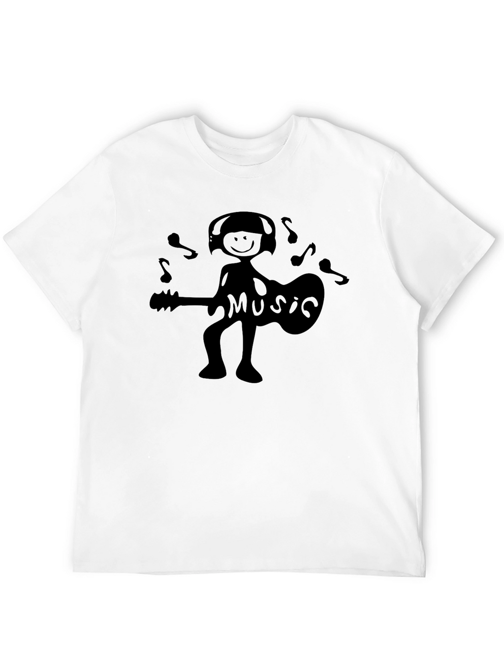 Music Lover Graphic Black T-Shirt