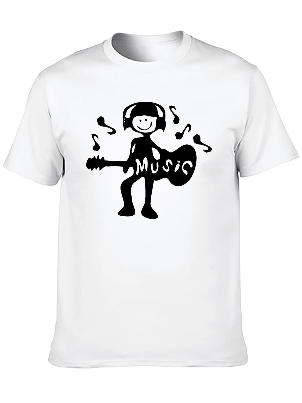 Music Lover Graphic Black T-Shirt