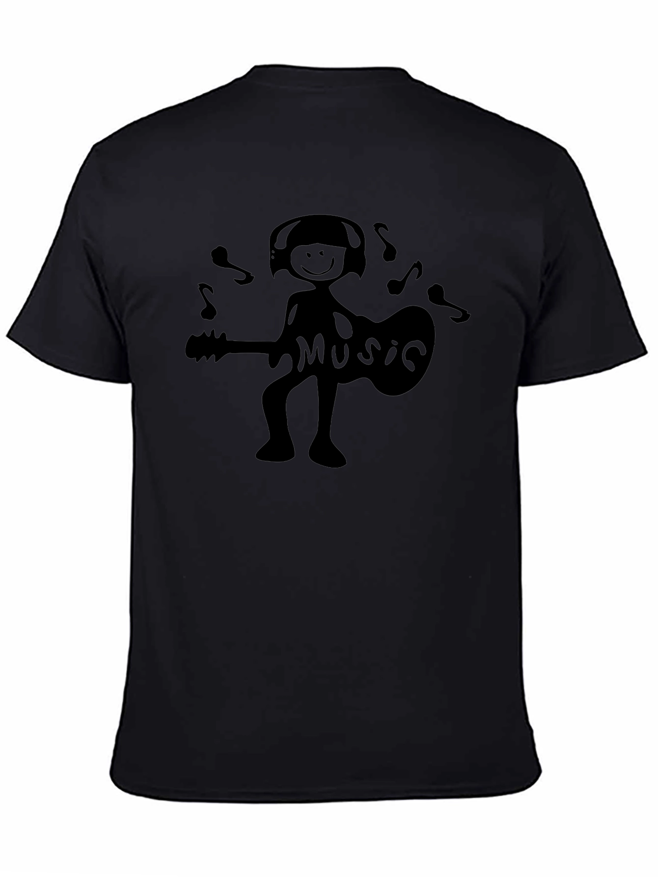 Music Lover Graphic Black T-Shirt