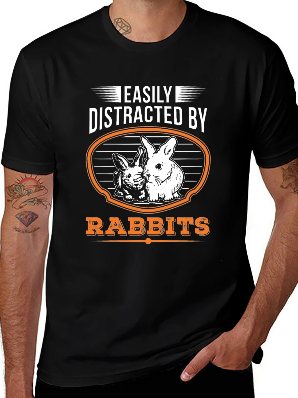 Easily Distracted by Rabbits Graphic Tee