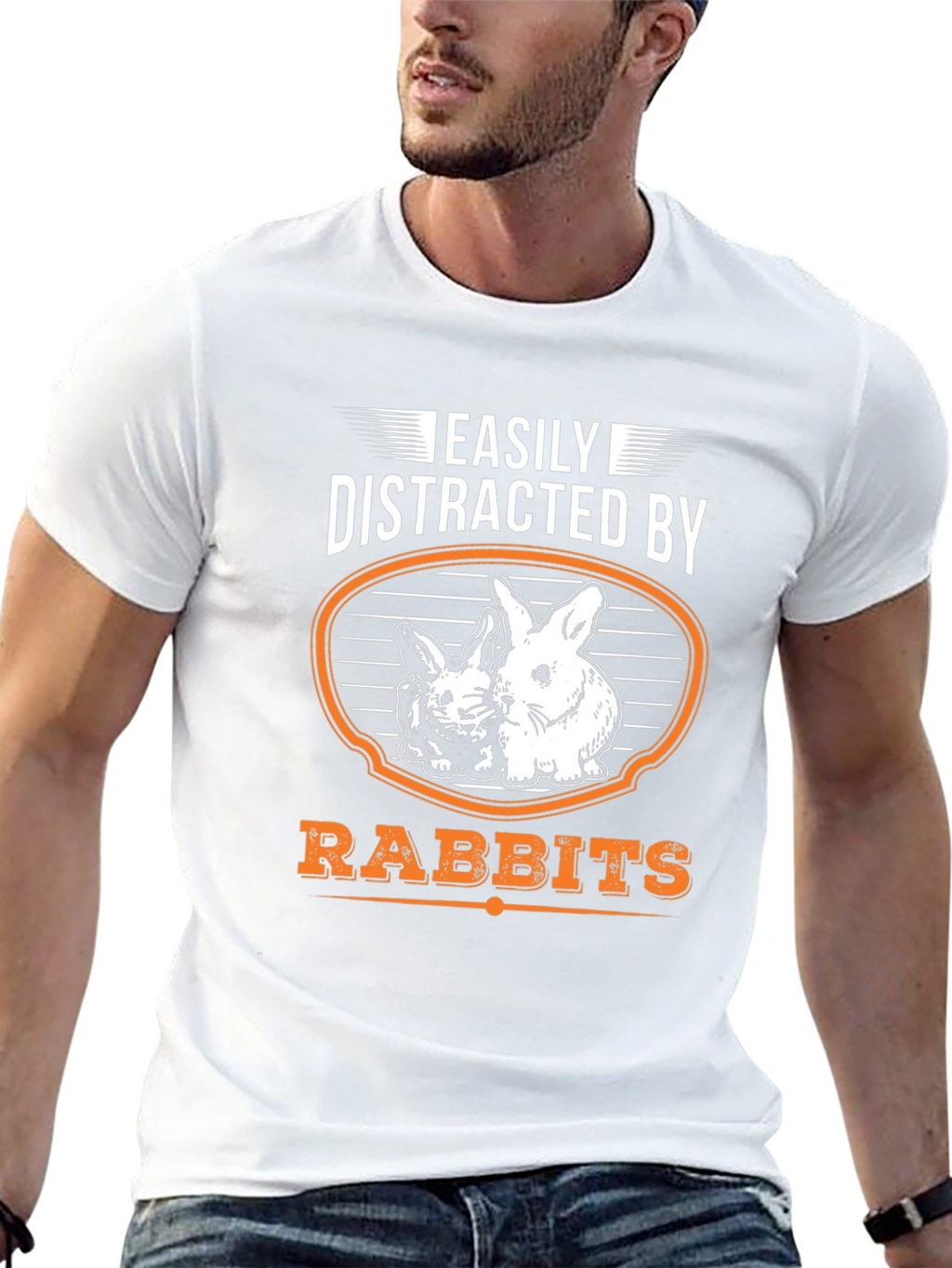 Easily Distracted by Rabbits Graphic Tee