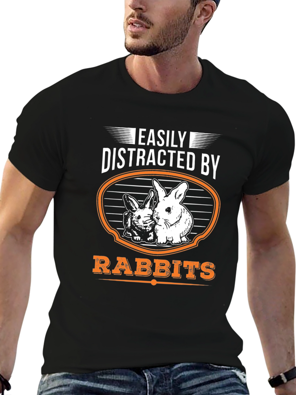 Easily Distracted by Rabbits Graphic Tee