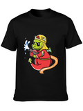 Cartoon Dragon Firefighter Graphic T-Shirt