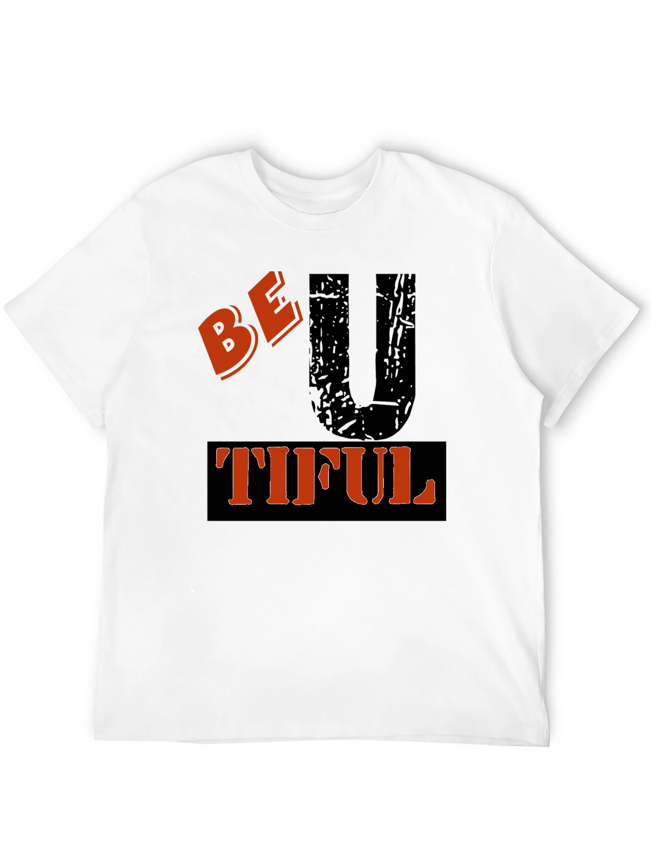 Be U Tiful Graphic Tee - Black Casual T-Shirt