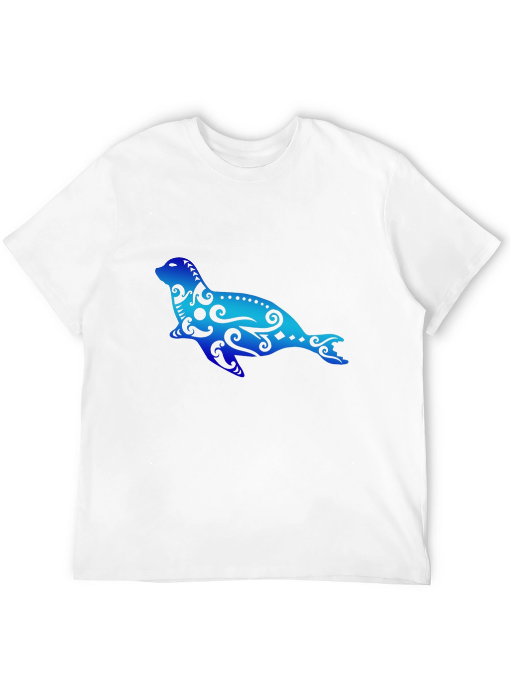 Seal Tribal Art Graphic T-Shirt - Black