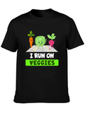 I Run On Veggies T-Shirt - Funny Vegan Tee
