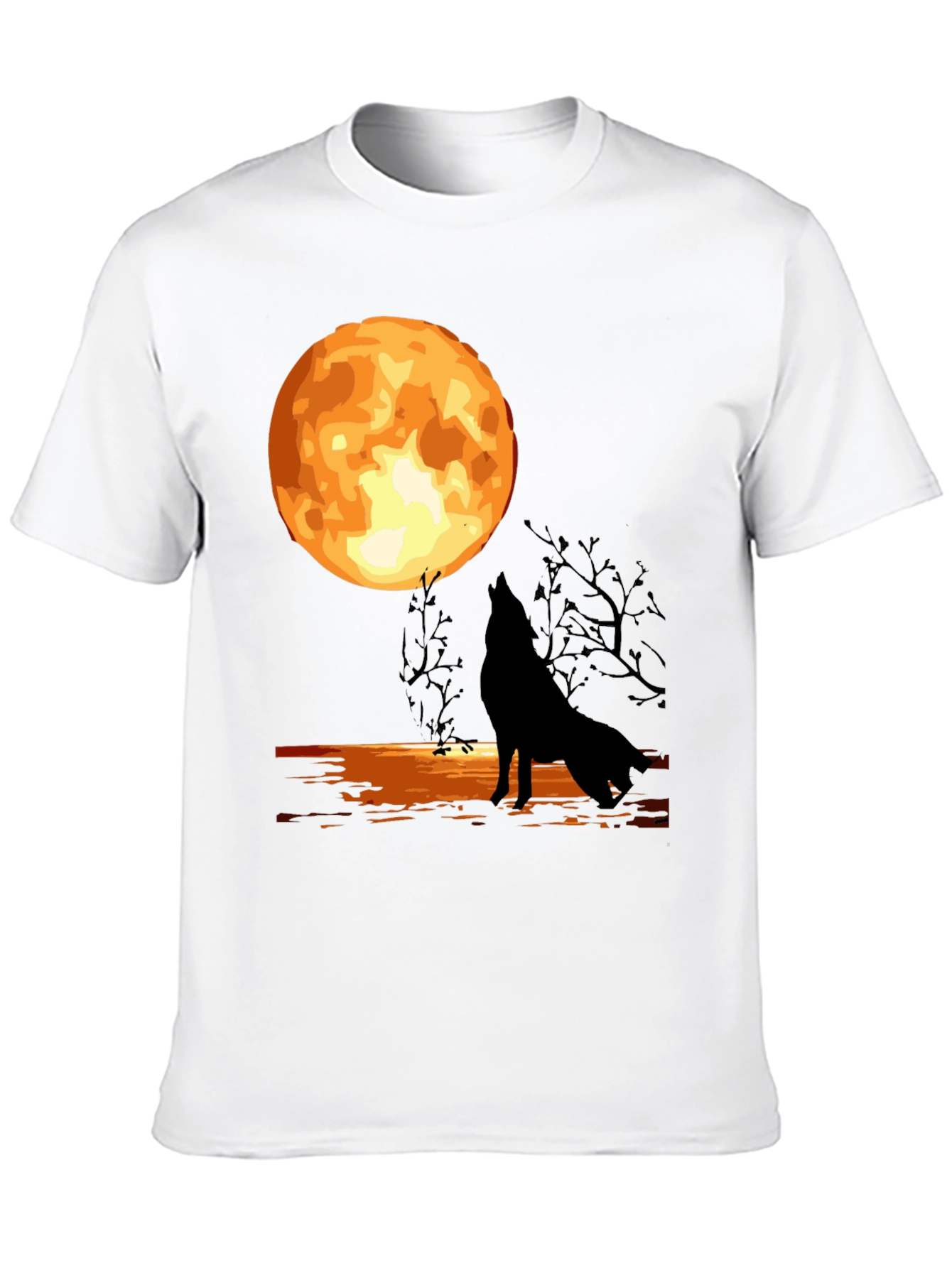 Wolf Moon Graphic T-Shirt - Black