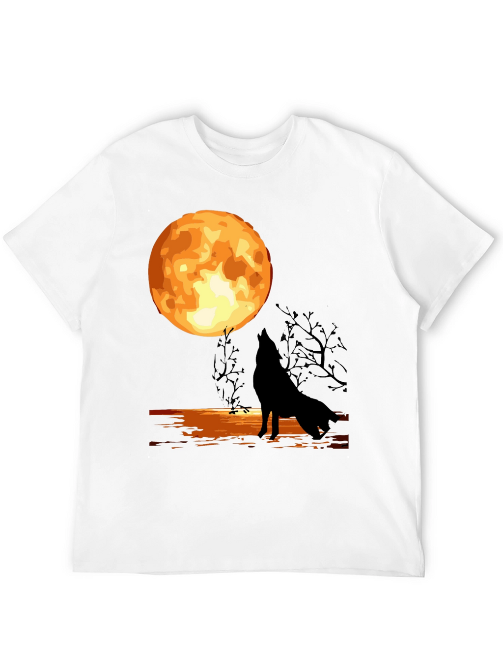 Wolf Moon Graphic T-Shirt - Black