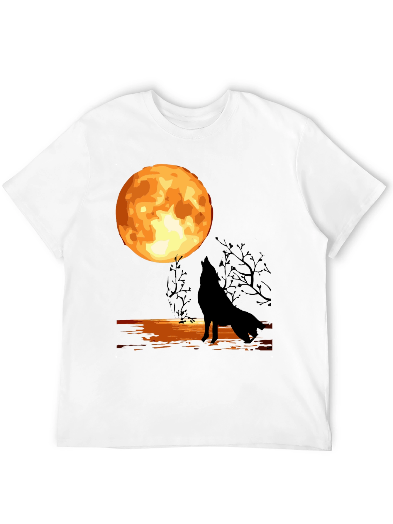 Wolf Moon Graphic T-Shirt - Black