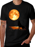 Wolf Moon Graphic T-Shirt - Black