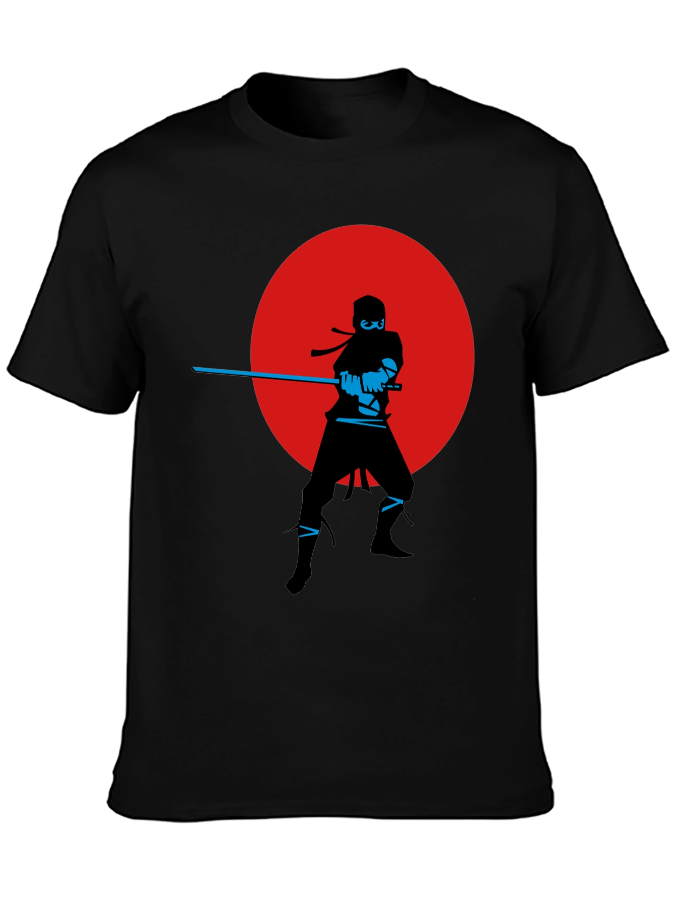 Ninja Silhouette Graphic Tee - Red Moon Design
