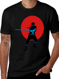 Ninja Silhouette Graphic Tee - Red Moon Design