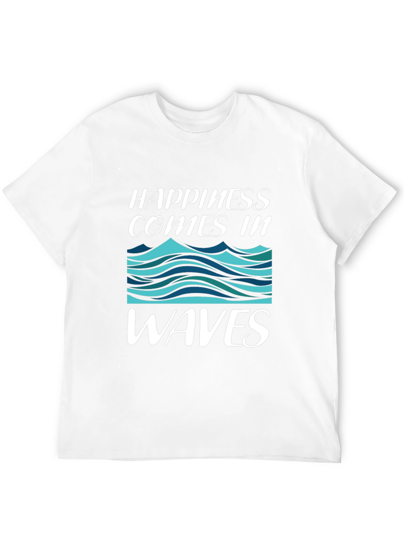 Happiness Comes In Waves Graphic T-Shirt