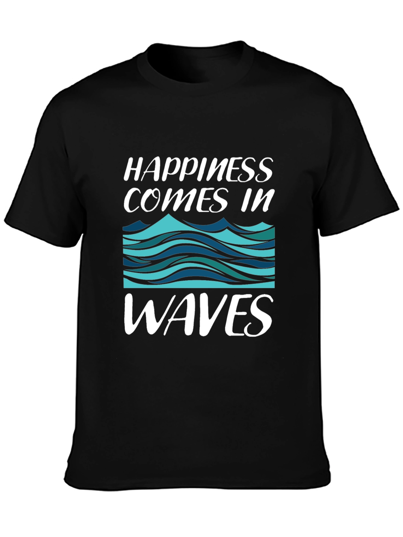 Happiness Comes In Waves Graphic T-Shirt