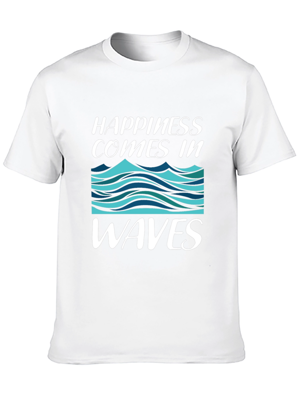 Happiness Comes In Waves Graphic T-Shirt