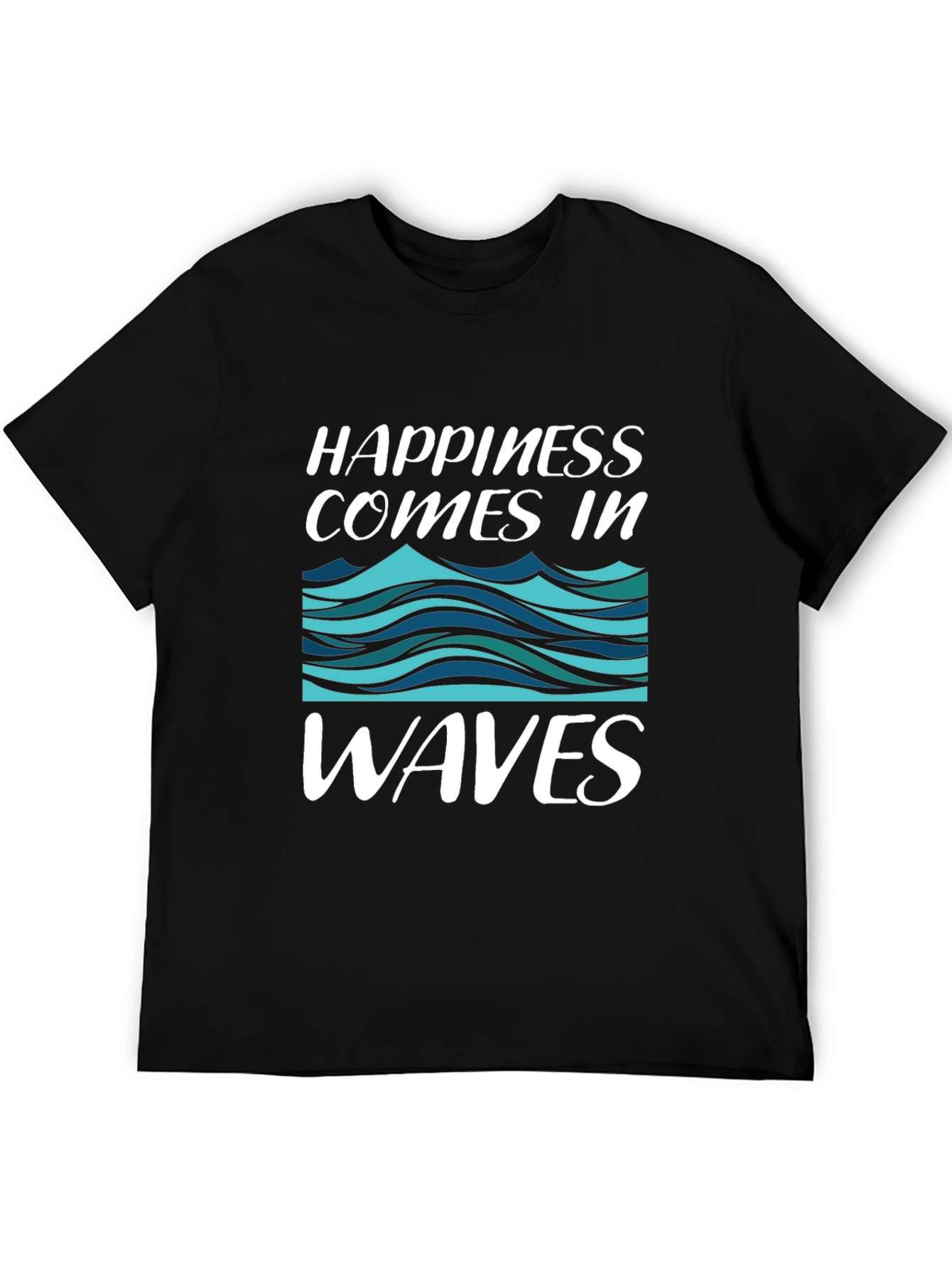 Happiness Comes In Waves Graphic T-Shirt