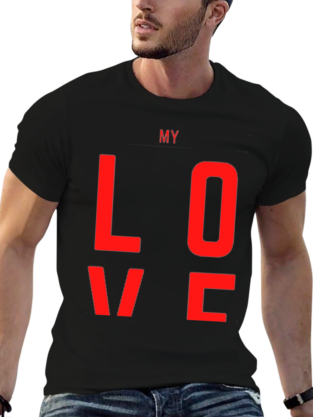 My Love Black Graphic Tee