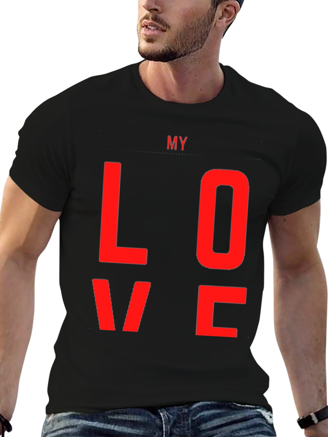 My Love Black Graphic Tee