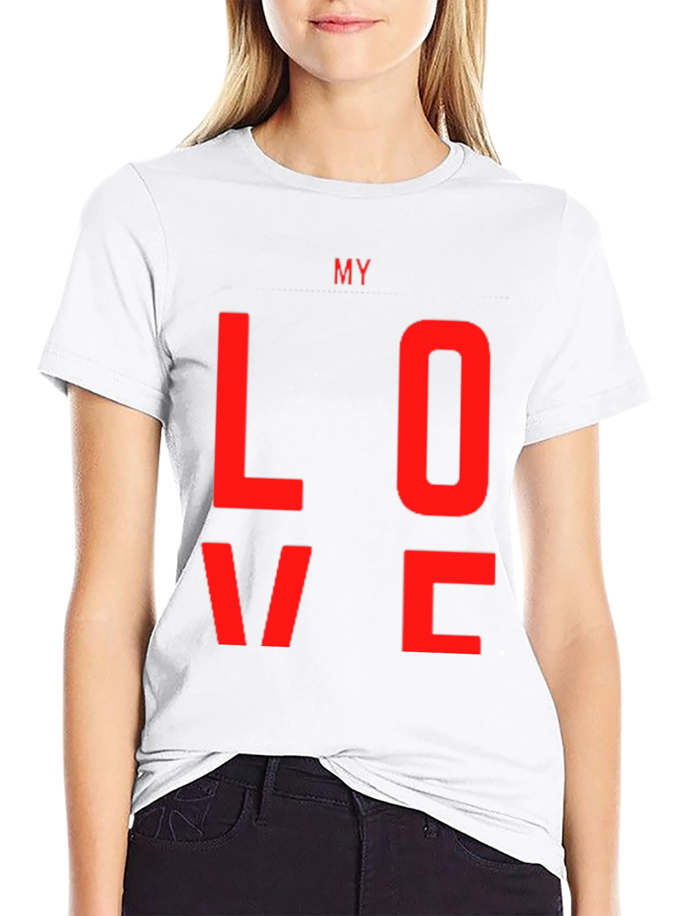 My Love Black Graphic Tee