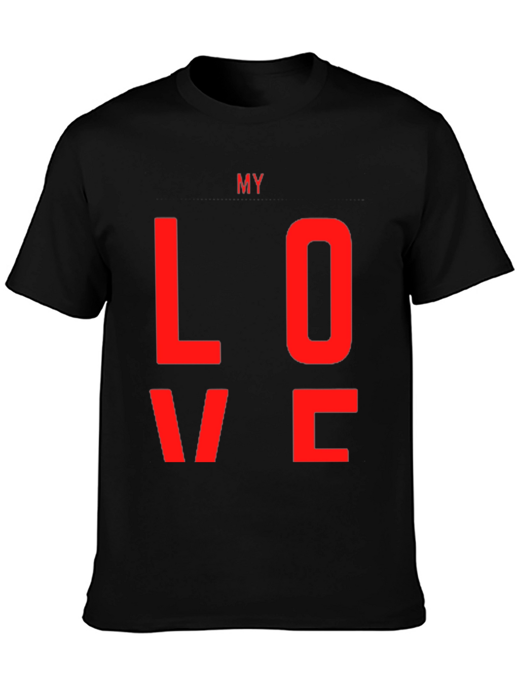 My Love Black Graphic Tee