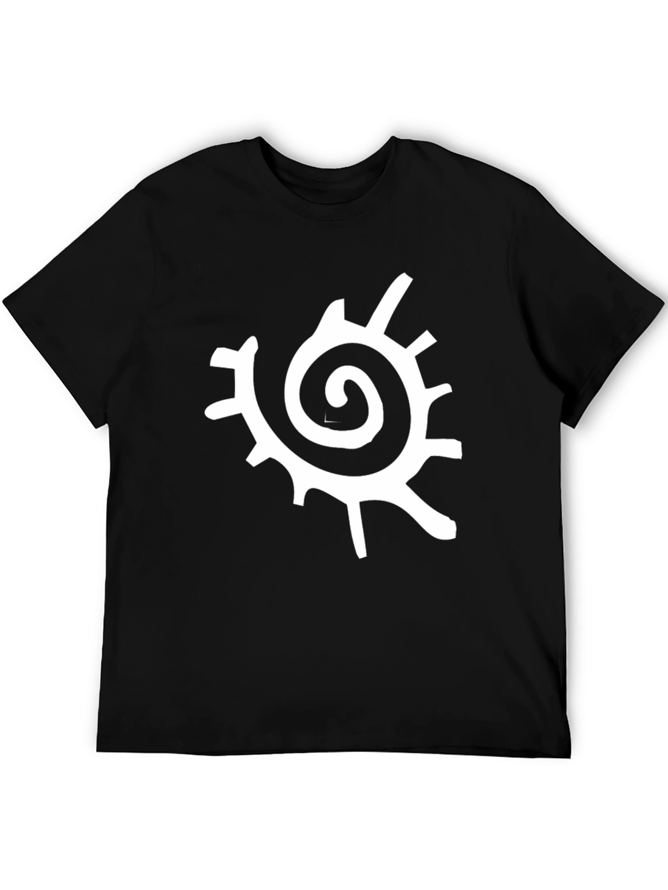 Spiral Sun Graphic Black T-Shirt
