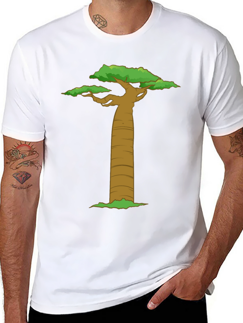 Baobab Tree Graphic T-Shirt - Nature Inspired Design