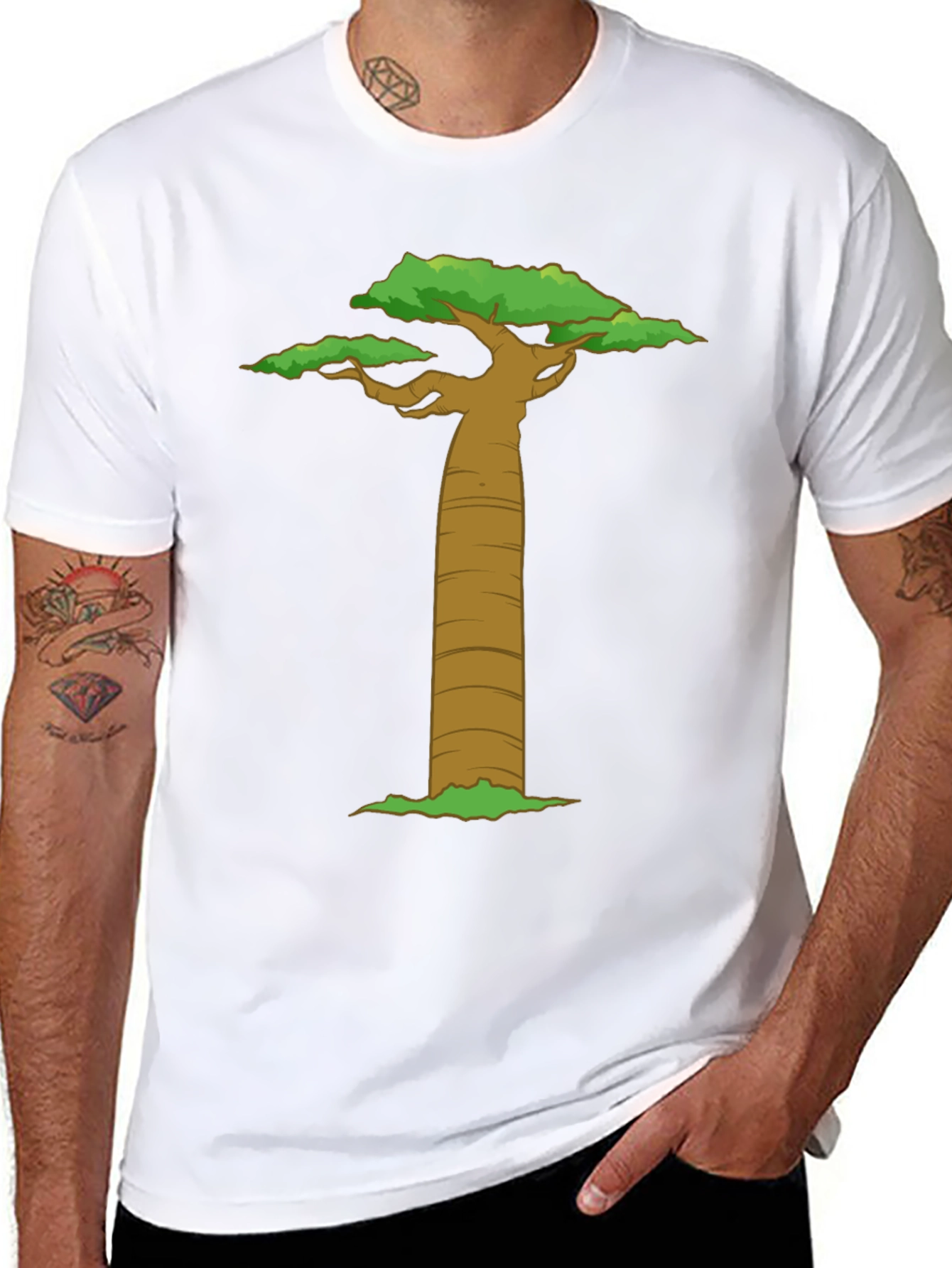 Baobab Tree Graphic T-Shirt - Nature Inspired Design