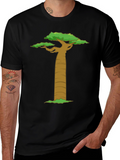 Baobab Tree Graphic T-Shirt - Nature Inspired Design