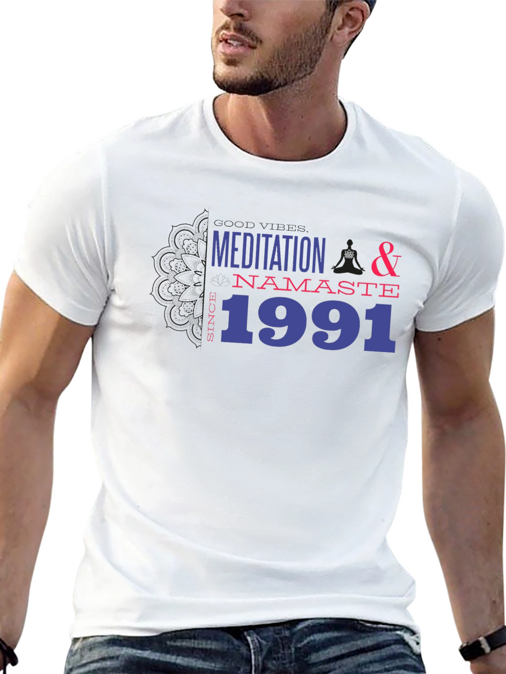Meditation Namaste Since 1991 Black T-Shirt