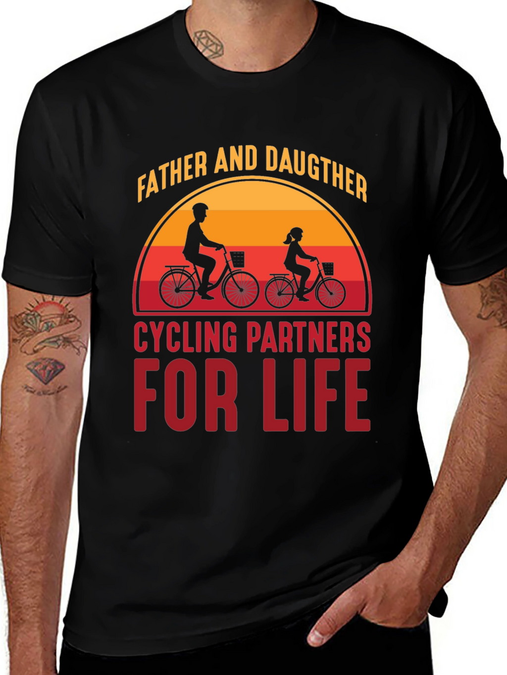 Father & Daughter Cycling Partners For Life T-Shirt