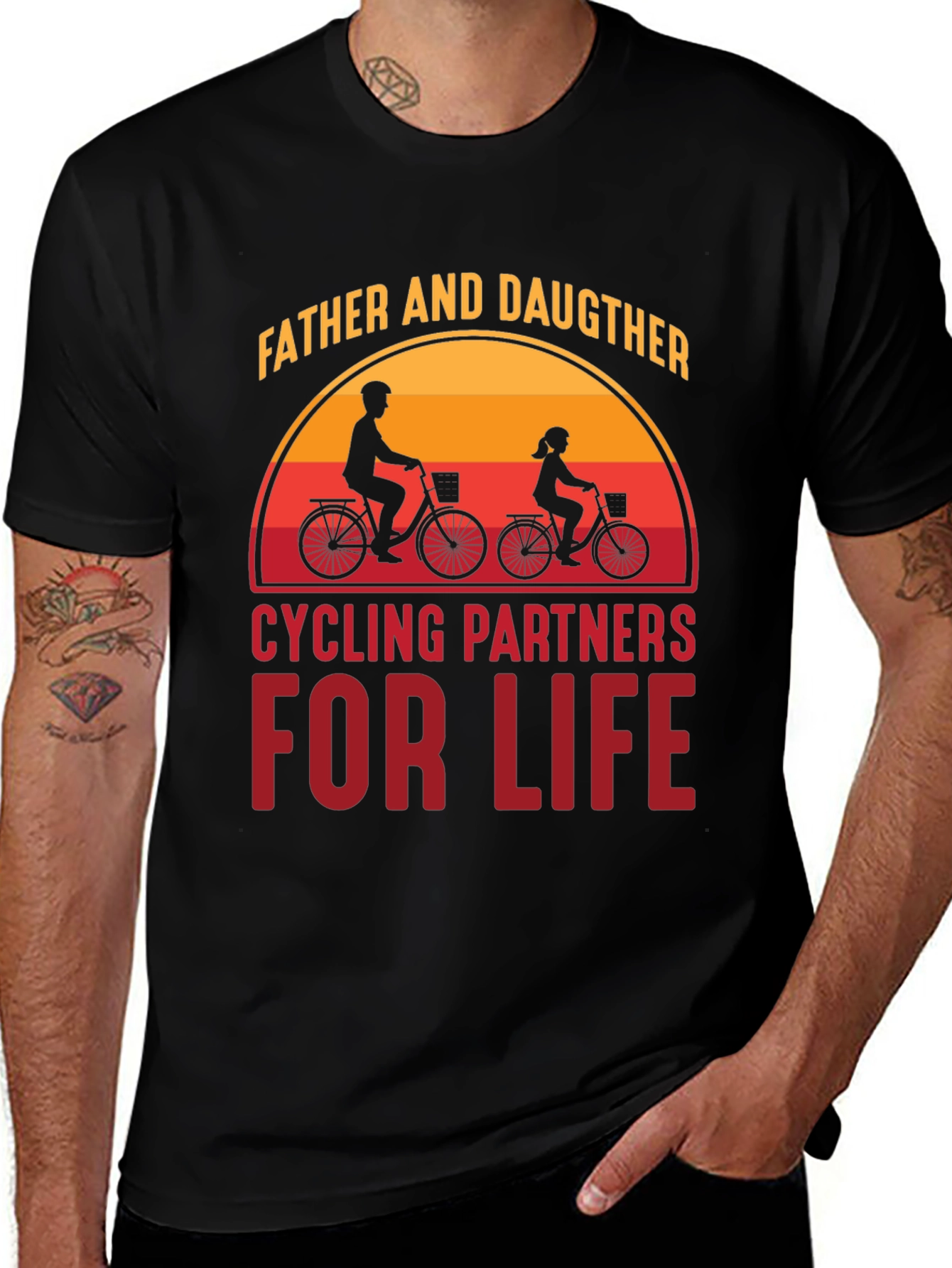 Father & Daughter Cycling Partners For Life T-Shirt