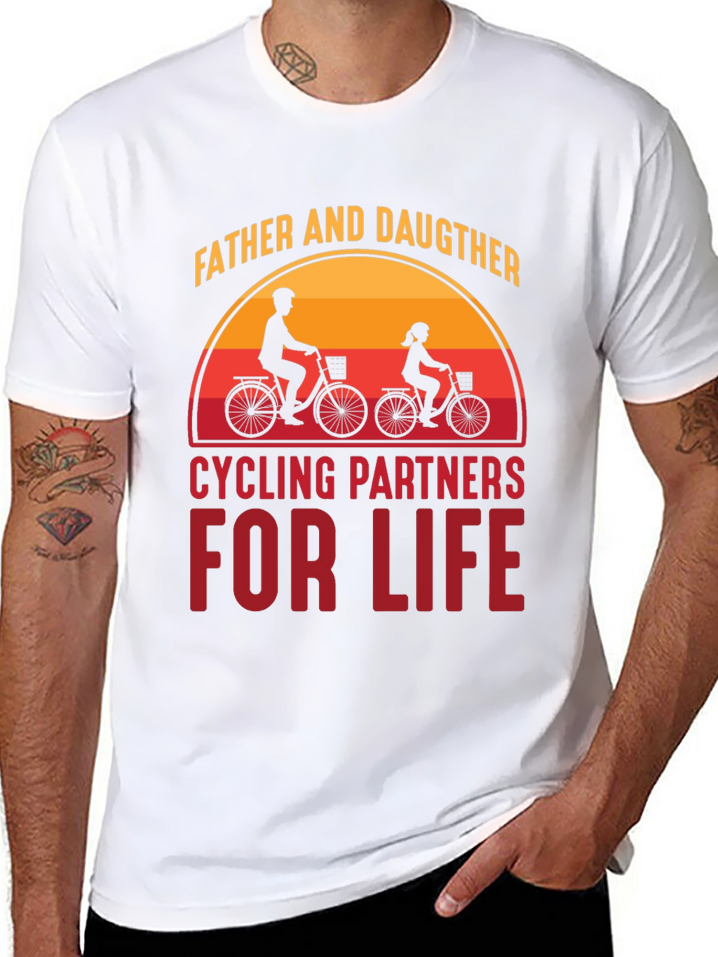 Father & Daughter Cycling Partners For Life T-Shirt