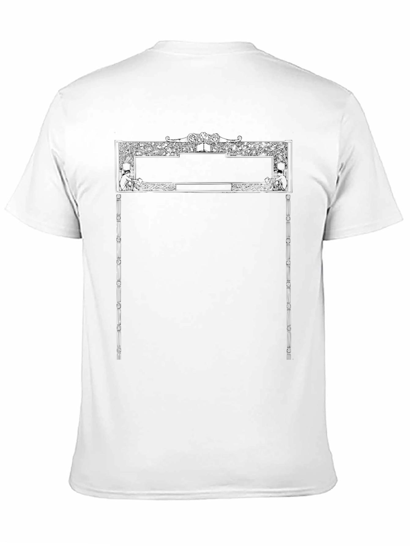 Black T-Shirt with Intricate Frame Design