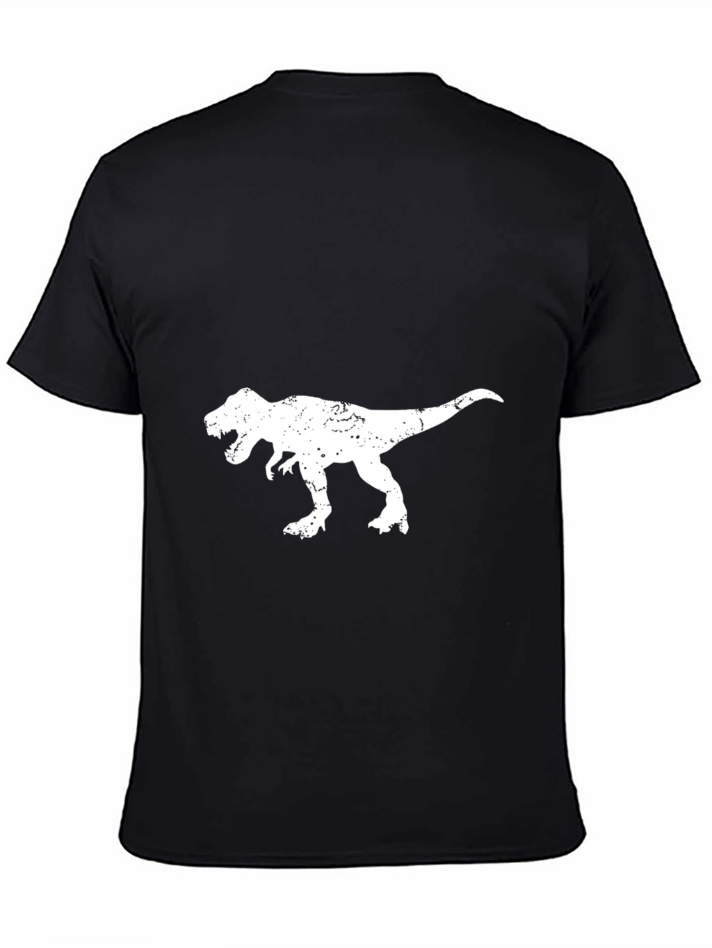 T-Rex Distressed Graphic Tee - Black Cotton T-Shirt