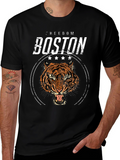 Boston Freedom Tiger Graphic Black T-Shirt