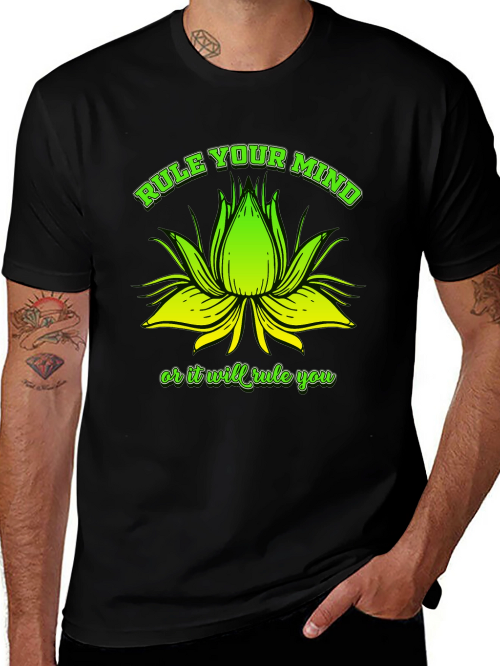 Rule Your Mind Black Graphic Tee