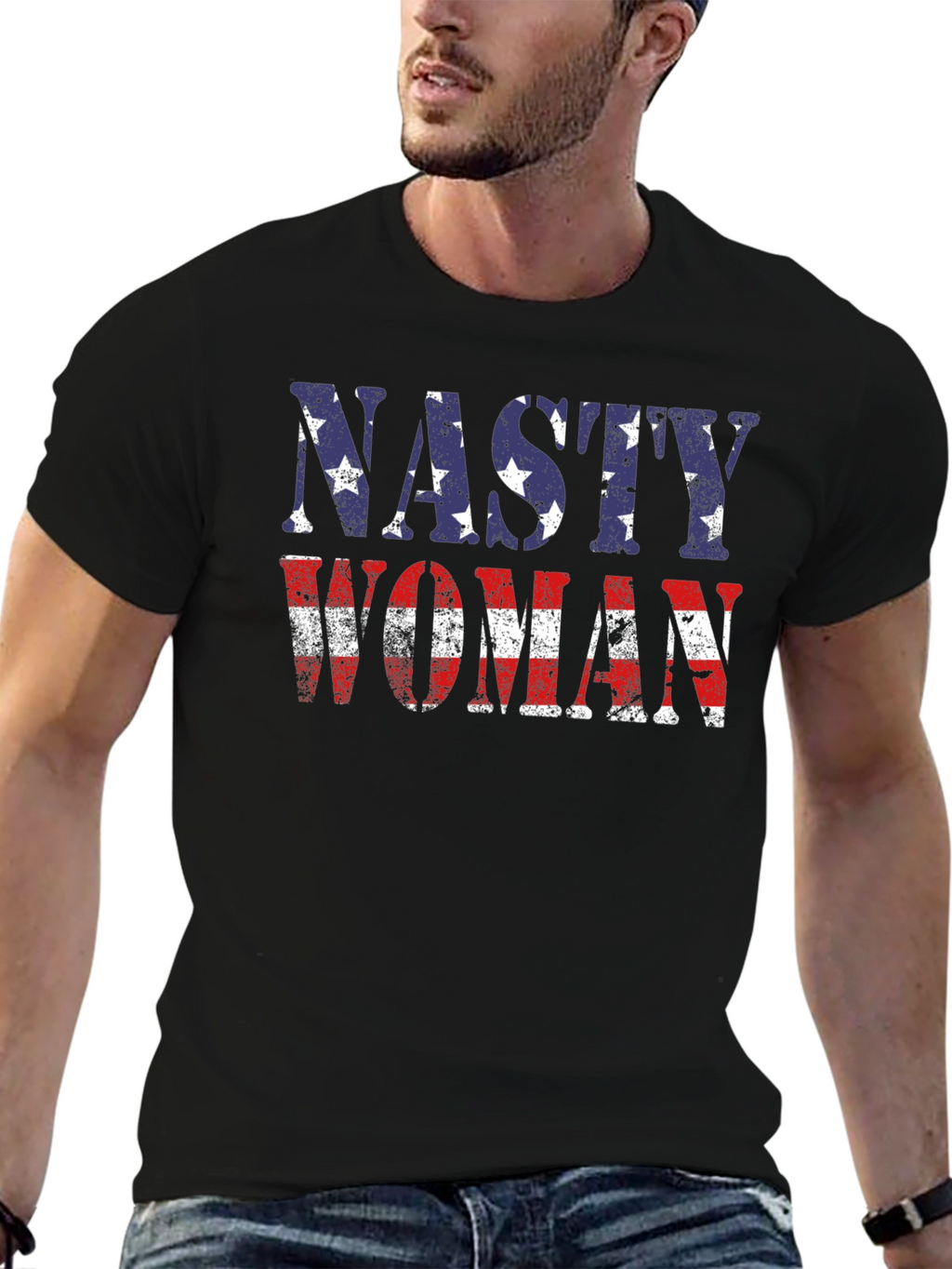 Nasty Woman USA Flag T-Shirt
