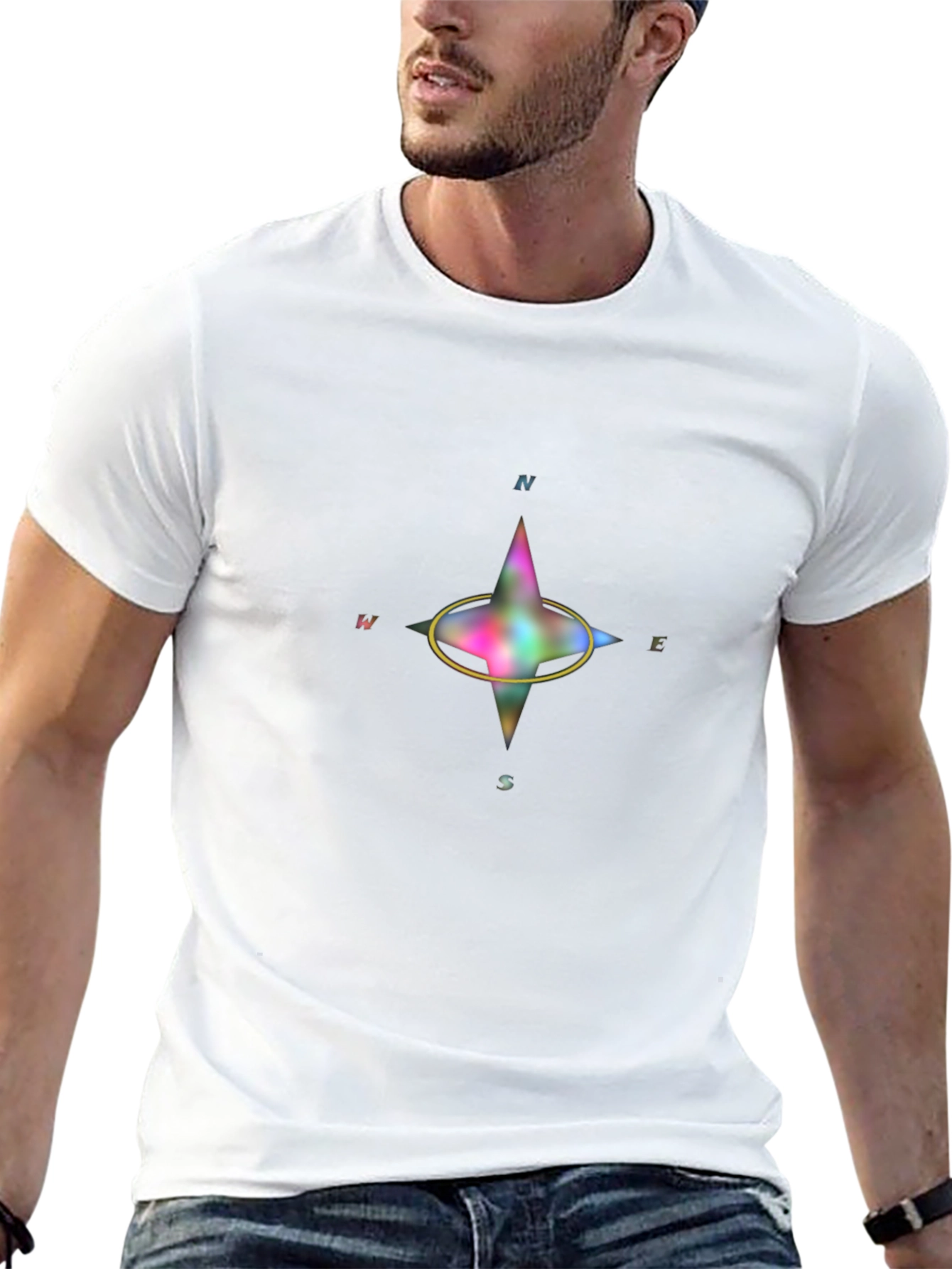 Compass Graphic T-Shirt - Black Casual Wear