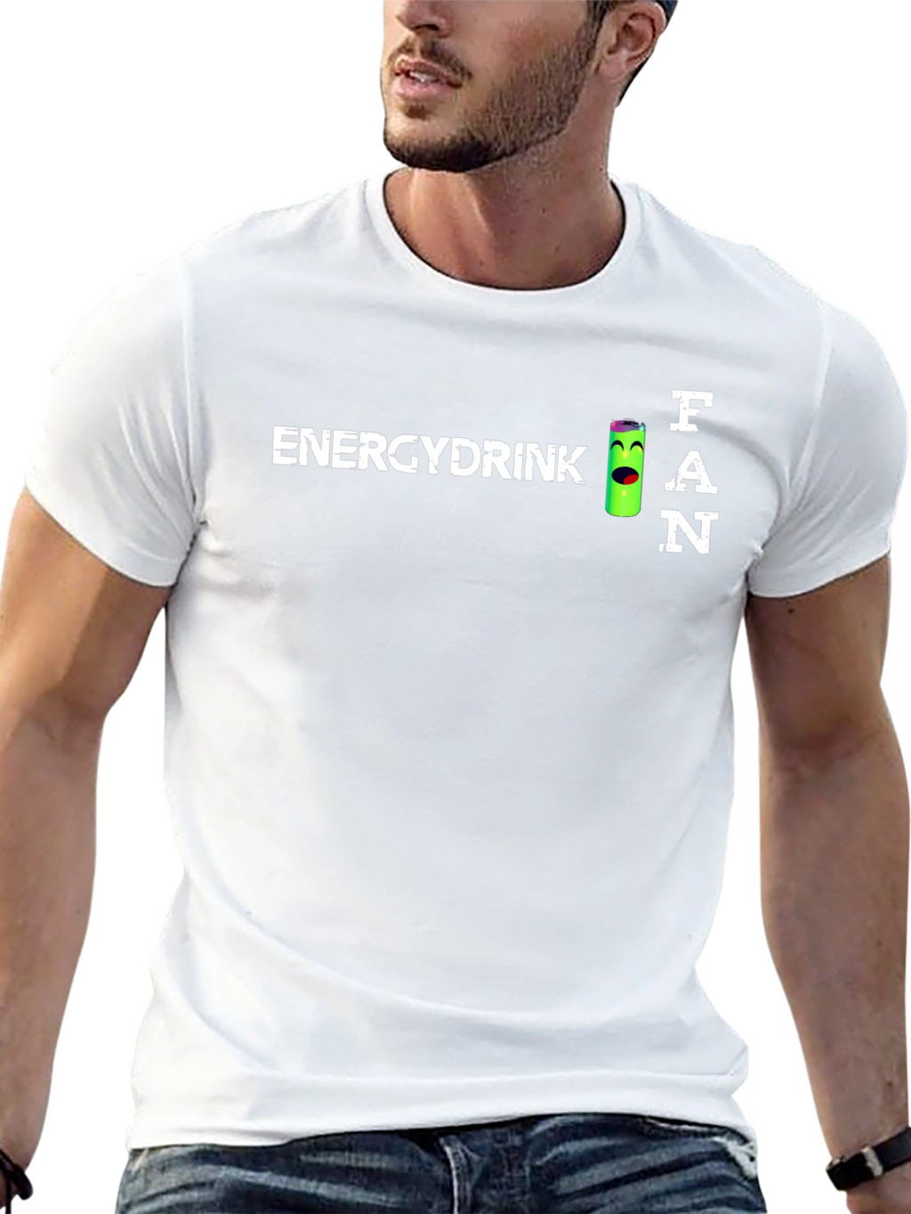 Energy Drink Fan T-Shirt - Black Crew Neck Tee