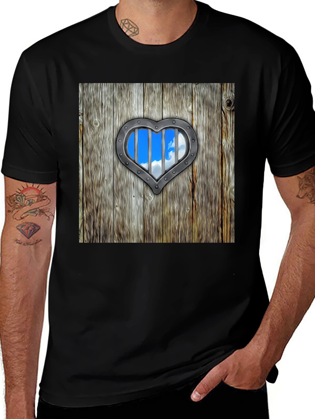 Heart-Shaped Window Graphic Tee